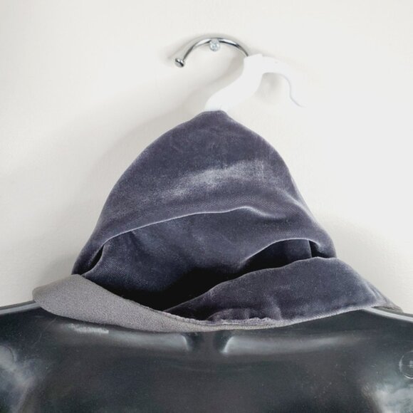 Vintage Silk Velvet Mitchies 90s Canada Artsy Whimsigoth Vamp Grey Scarf - Picture 6 of 10